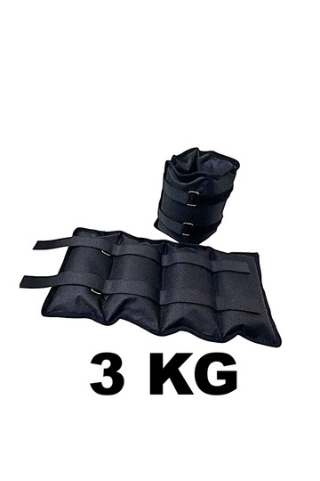 3 kg X 2 Pieces Total 6 kg Hand and Foot Weight Wristband Sandbag