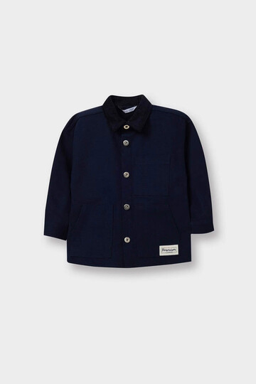 Gabardine Navy Blue Baby Boy Shirt G6427A5/Nv31