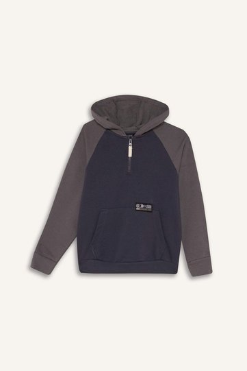 Oversize Hooded Printed Sweatshirt for Boys G6135A826Sp