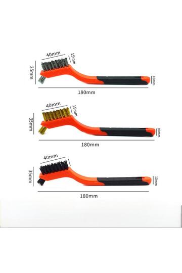 3PC 6 Pieces Wire Brushes Set, Small Metal Brass/Stainless Steel/Nylon Brushes for Cleaning Metal Ru