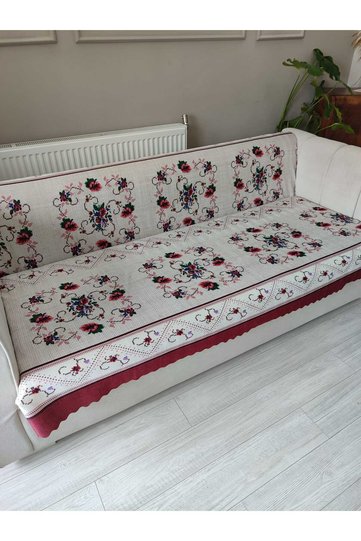 Bordo Kanaviche K Velvet B Printed K Non-Slip Sofa and Sofa Bed Cover 180*210 cm