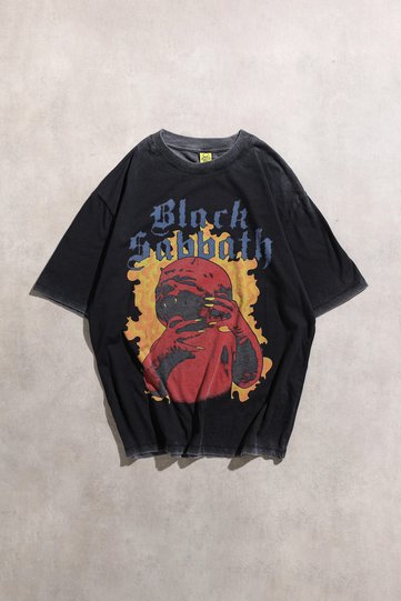 Black Sabbath Acid Washed Unisex Oversize Black Short Sleeve T-Shirt