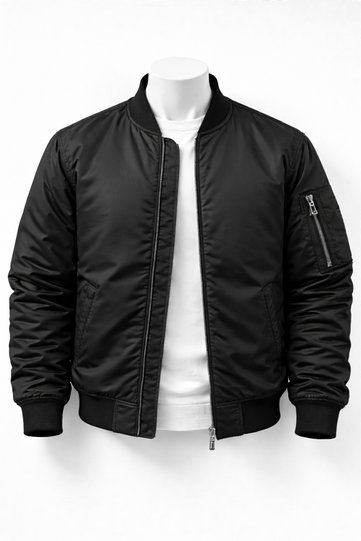 Unisex Basic Bomber Jacket – Double Pocket College Style