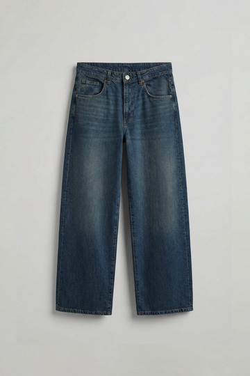 Men's Super Baggy Fit Jean Trousers Dark Blue