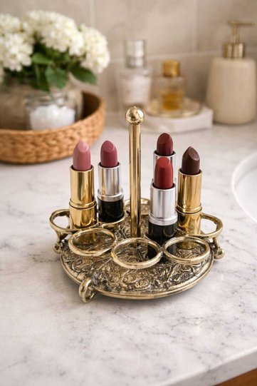 Handmade Brass Lipstick Stand