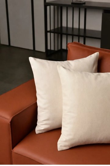 Ada Throw Pillow Cover 2 Pieces Ecru