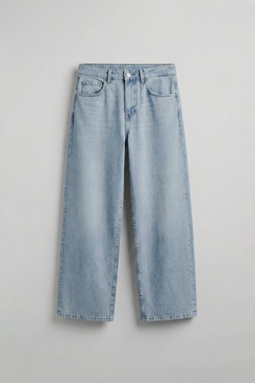 Men's Super Baggy Fit Jean Trousers Ice Blue