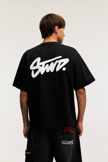 Unisex Black Color Oversize Printed T-Shirt Streetwear Comfortable Fit Daily Premium Quality