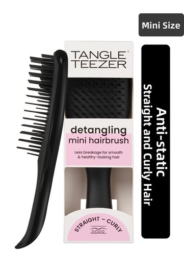 The Ultimate Detangler Black Anti-Frizz Mini Size Comb (for Straight and Curly Hair)