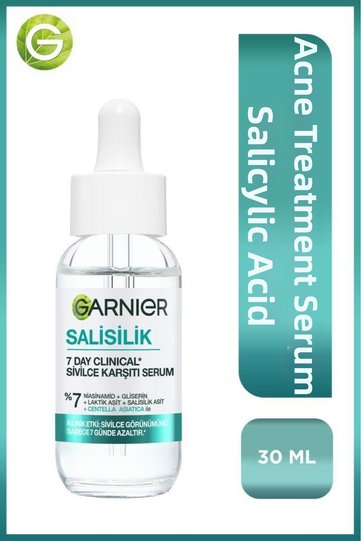 Salisilik 7 Day Clinical Anti-Acne Serum 30ml, (7% Niacinamide, Glycerin, Lactic Acid), Vegan
