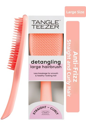 فرشاة الشعر الكبيرة المضادة للتجعد من The Ultimate Detangler - فرشاة ومشط للشعر المستقيم والمجعد (الشعر المستقيم والمجعد)