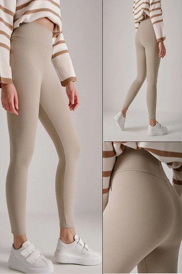 Ribbed Recovery High Waist Knitted Leggings