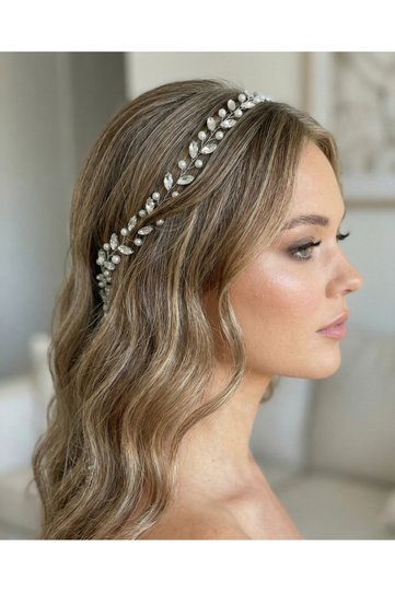 Fully Handmade Stylish And Elegant Wedding And Engagement Bridal Crown And Hair Accessory