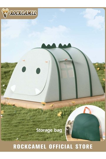 Dinosaur Shaped Kids Play Tent, Instant Setup Pop-Up Playhouse with Mesh Windows and Carry Bag