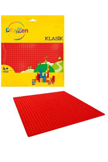 Classic Red Floor Tile – 25×25 cm Hard Base |   Building Block Platform Compatible with Building Toy