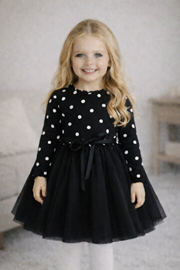 Linda Baby Girl Kids Dress Polka Dot Stretchy Lycra