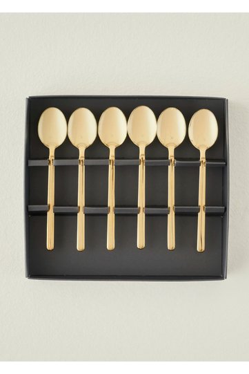 Milano 6-Piece Teaspoon Set Gold