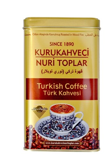 Kurukahveci Nuri Toplar علبة قهوة تركية خاصة للتغليف 300 غرام