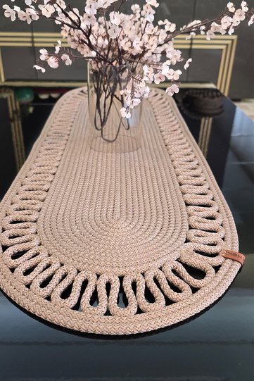 Decorative Braided 35X100 cm Runner Stylish Table Centerpiece Decorative Tableware Accessory