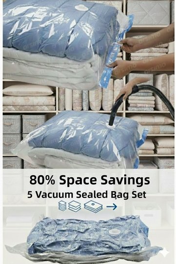 5 pieces 50 cm x 70 cm vacuum bags vacuum storage bags vacuum bags for quilts, pillows, blankets, and clothes