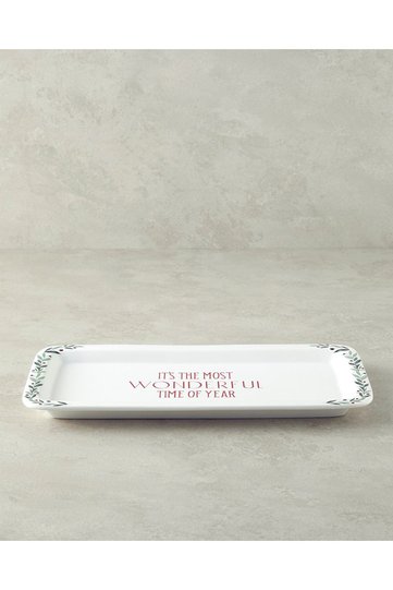 Wonderful Year Ceramic Kayak Plate 36X18 cm White