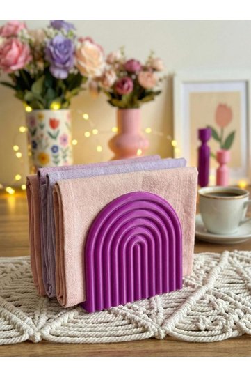 Modern Rainbow Design Decorative Napkin Holder (You Can Ask for Any Color You Like)