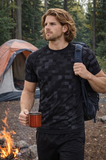 Men's Lightweight Running Short Sleeve Seamless Sports T-Shirt
