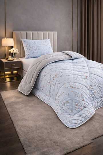 Single Duvet Set Patterned Welsoft Fleece ,Anti-Allergic, Reversible (Duvet + 1 Pillowcase)