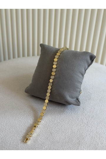 Steel Round Zircon Stone Bracelet