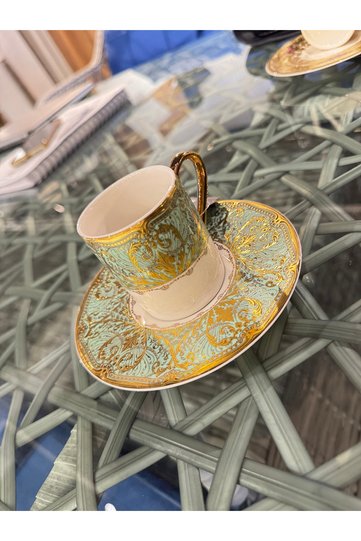 ESTERHOMEDECOR porcelain coffee cup set for 6 people