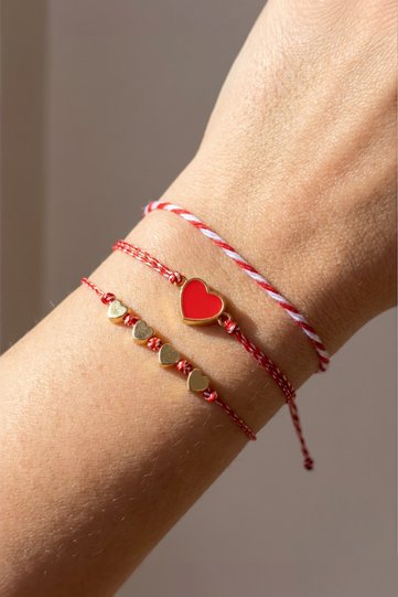 Triple Heart Patterned Marteniçka Luck Bracelet