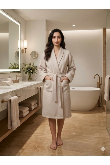 Sauna hotel spa bathrobe waffle summer pique unisex