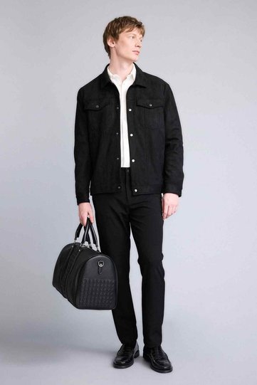 Men's Faux Leather Sports and Travel Bag Si H0129Axns