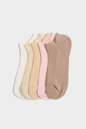 Women's Comfortable Elastic 5-Piece Booties Socks H0960Axns