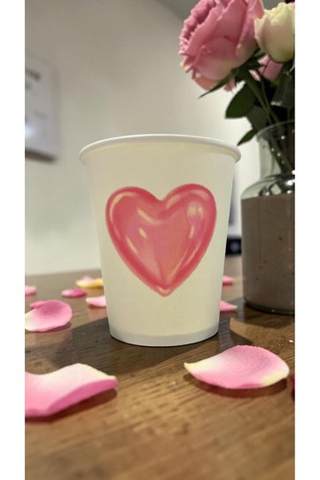 Heart-Love Birthday Party Event Themed Disposable 7 oz 50 Pcs Paper Cups