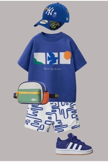 Blue Bottom-Top Boys' Summer Set