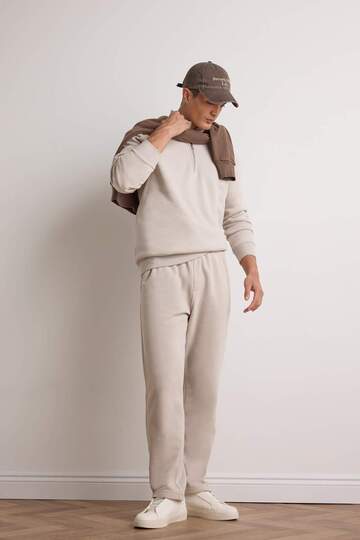 Regular Fit Drawstring Waist Pocketed Straight Leg Thick Sweatpants D7836AX25AU