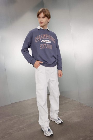 Cargo Fit Straight Leg Jean Trousers for Boys B5744A824Sm