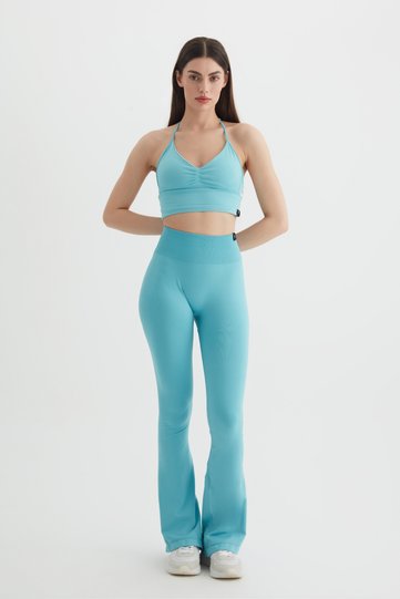 Women's Seamless Flared Leg High-Waisted Shaping Sculpting Sports Leggings