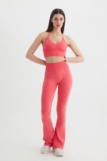 Women's Seamless Flared Leg High-Waisted Shaping Sculpting Sports Leggings