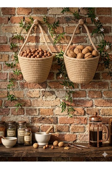 Decorative Basket, Multi-Purpose Cobalt Inch, Cobalt Inch, Mini 2-Piece Cobalt Inch