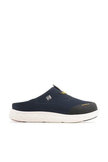 Men's Orthopedic Mesh Sabo Doctor Nurse Hospital Chef Slippers Ss001-0558 Navy Blue