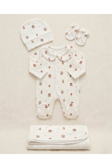 Carnival 4-Piece Hospital Discharge Set 100% Cotton