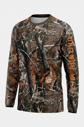 Outdoor Forest Pattern Camouflage Chukka Setter Printed Winter Long Sleeve Hunter Sweatshirt