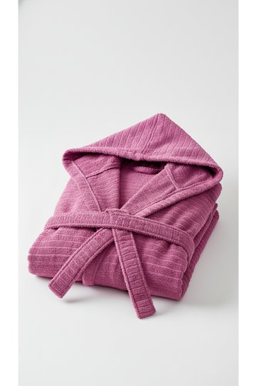Nature Plum Hooded Bathrobe