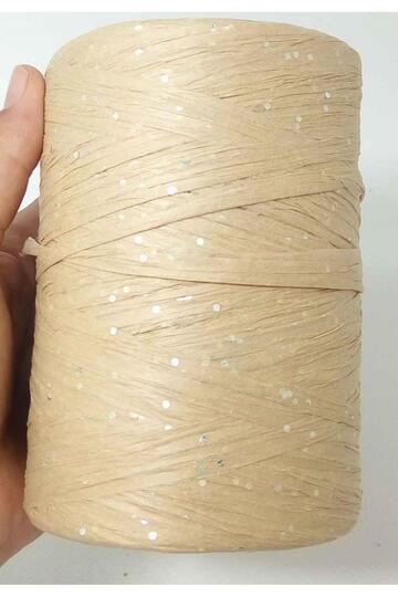 Silvery Straw Color Raffia Yarn (Eva Yarn)