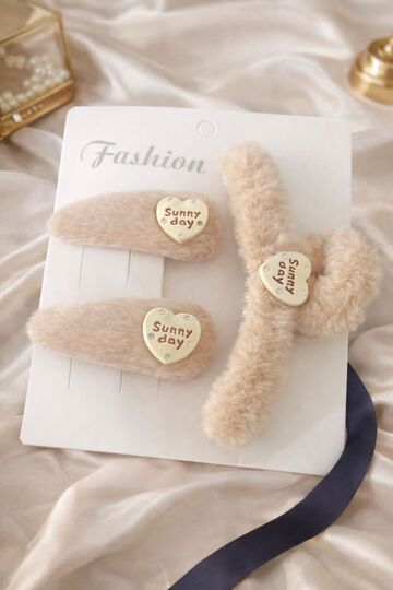 Hei Sunny Day Soft Cream Plush Buckle Set