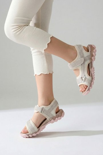 Girl's Velcro Flexible Sole Full Mid-Pedic Durable Wide Mold Girl's Sports Sandals Slippers
