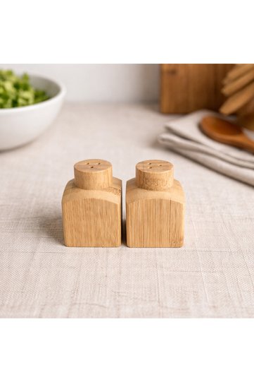 Set of 2 Bamboo Salt and Pepper Shakers