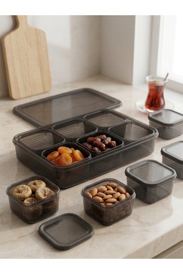 7 Pieces Breakfast Storage Container Breakfast Container with Lid Breakfast Snack Container Leakproof Lid